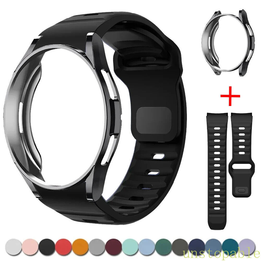 Silicone Band+Case for Samsung Galaxy Watch 7 6 5 4 FE 40mm 44mm Classic 43/47mm