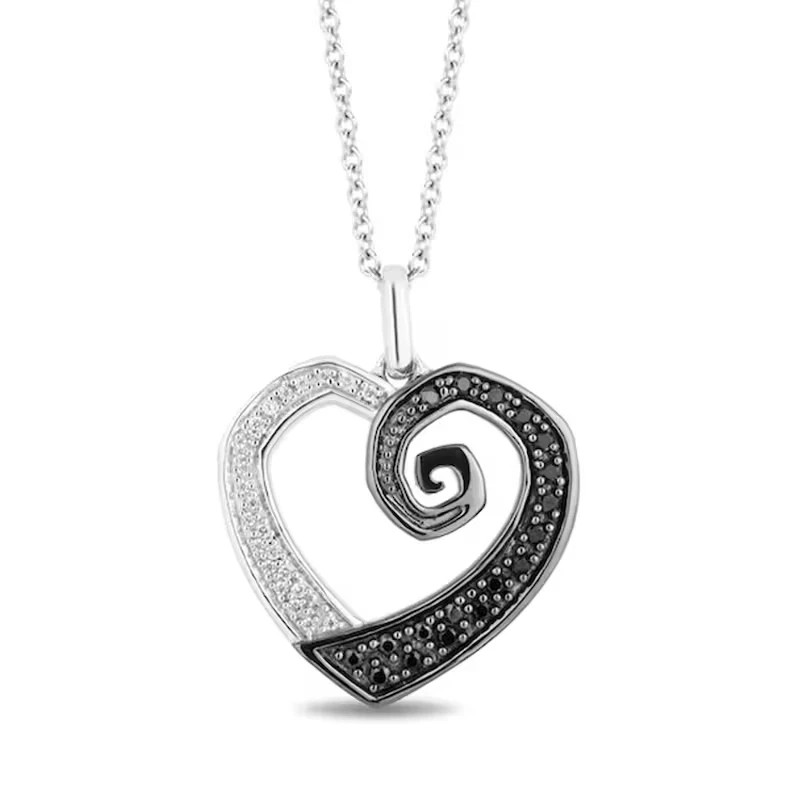 Nightmare Before Christmas Necklace Lab Created Diamond Sterling Silver