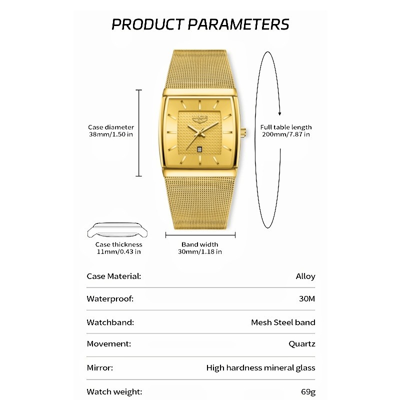 Waterproof Men Watch Stainless Steel Quartz Luminous Classic Business Wristwatch
