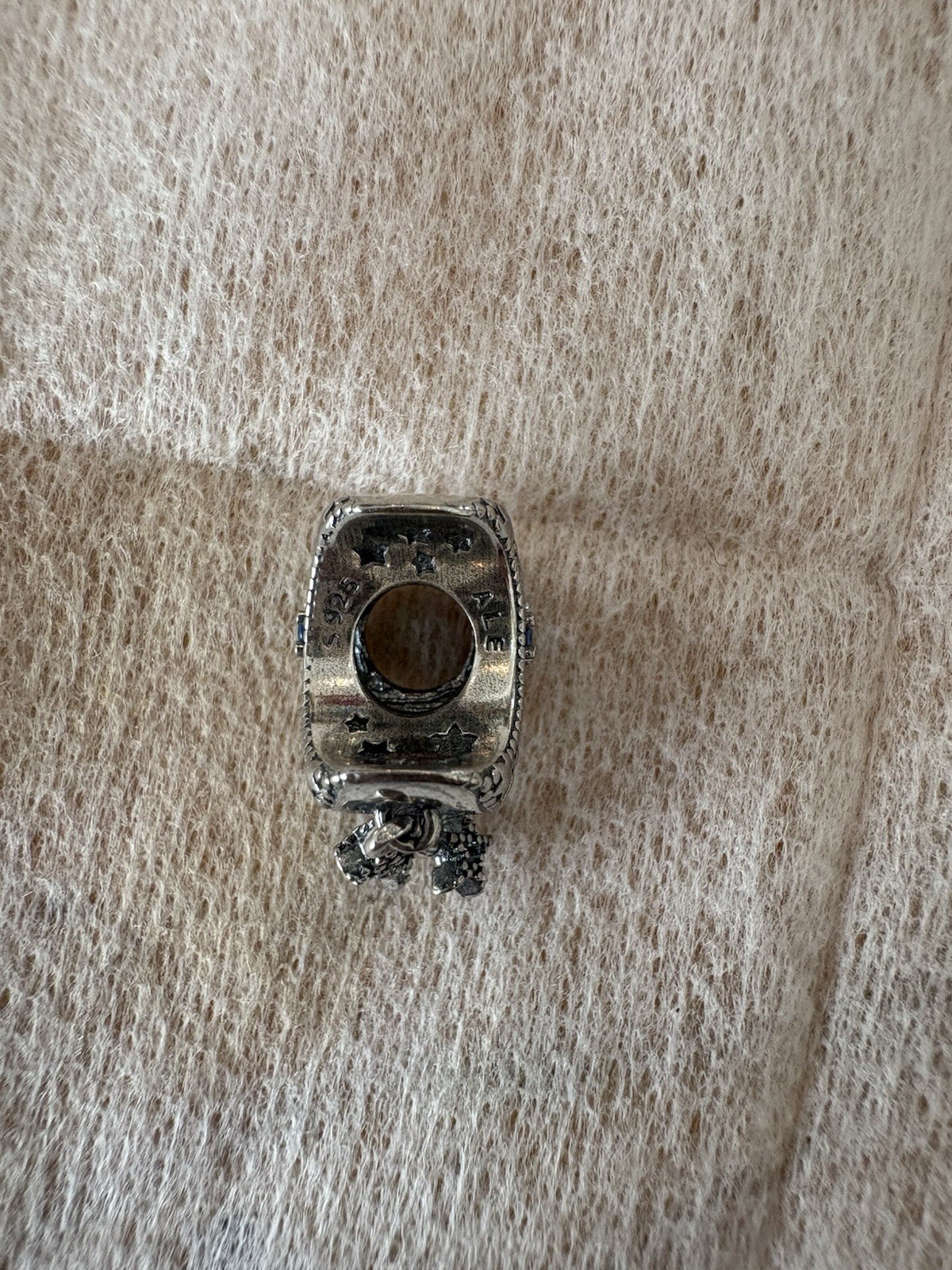 Pandora Celestial Moon Stars Dangle Charm S925 ALE Blue CZ