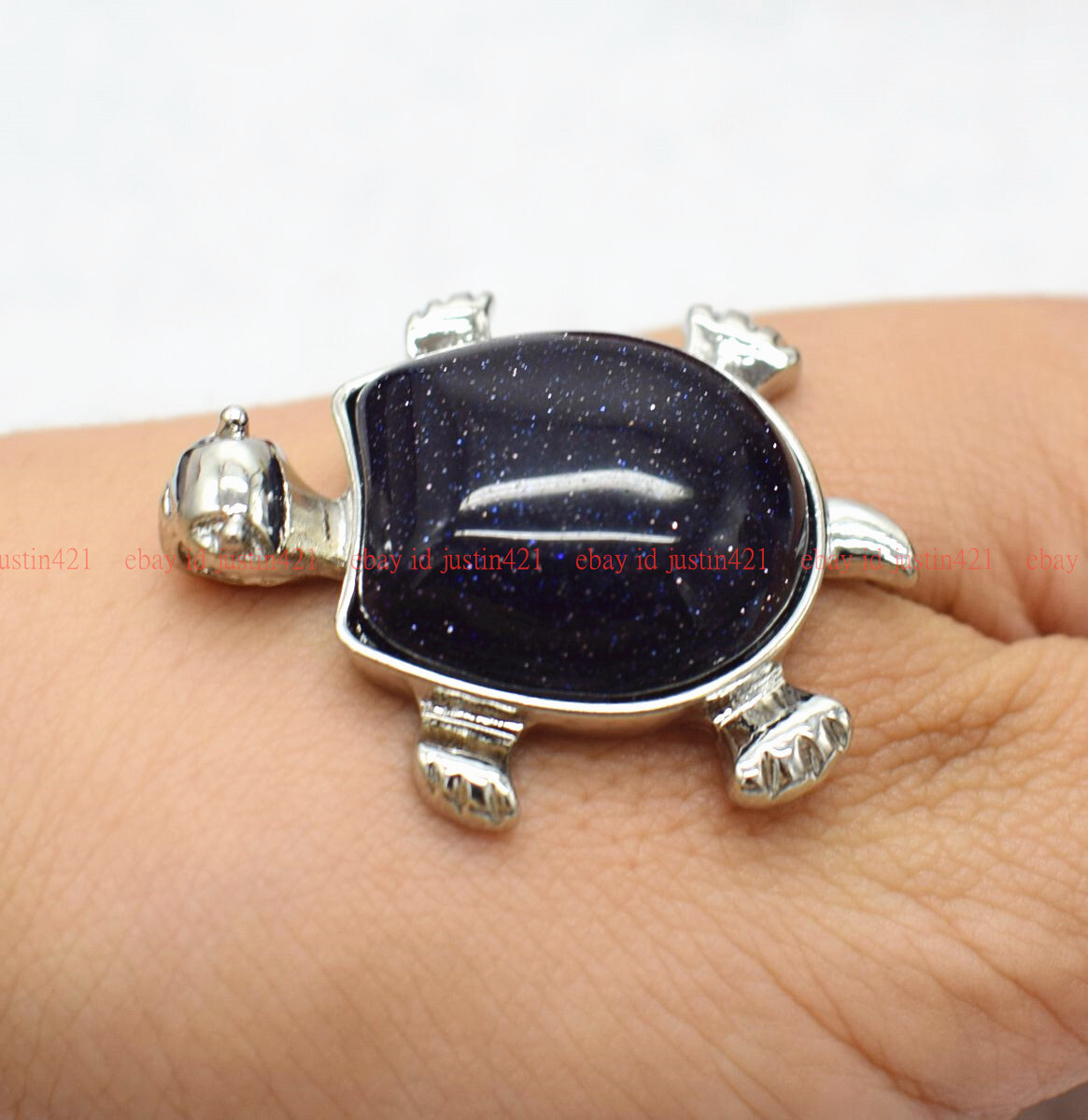 1/5/10/20 Pcs Fashion Natural Blue Sandstone Turtle Gemstone Pendant AAA+