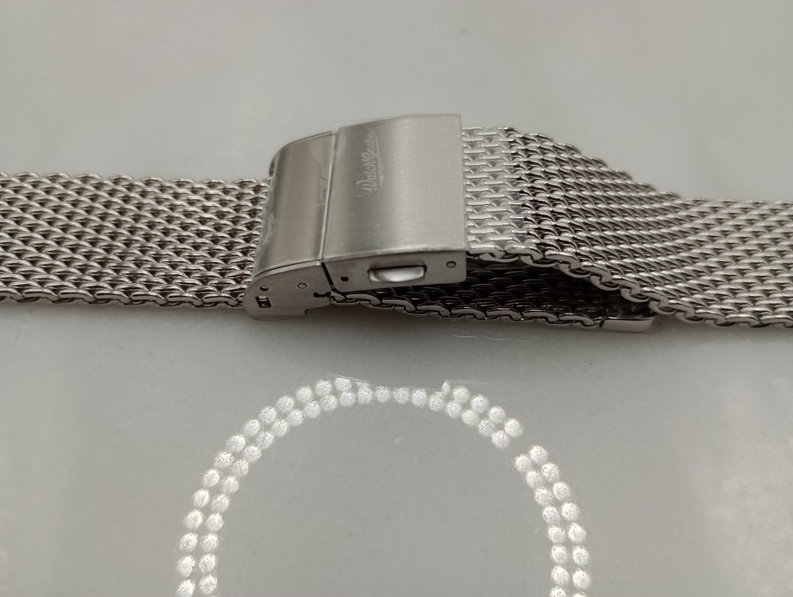 New Watchgecko 20mm Merriott Milanese Mesh Stainless Watch Strap Polished 6B19