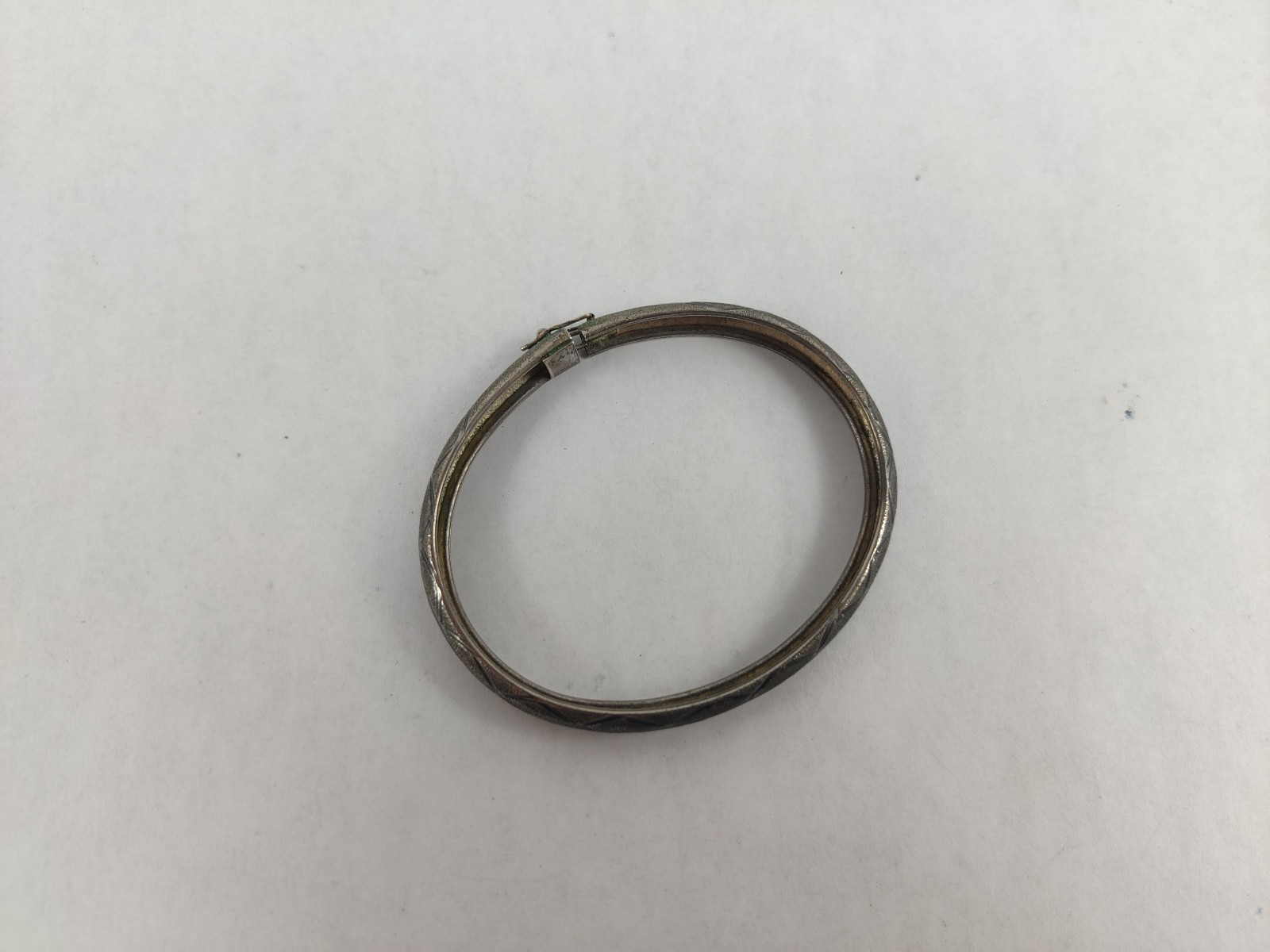 Sterling Silver – Marked 925 FA – Bangle Bracelet 7.6g Used