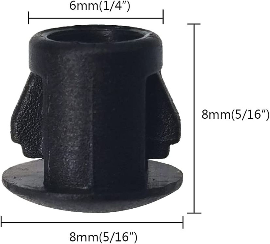 Hole Plugs 1/4″ Plastic Flush Type Hole Plugs for 5.5-6Mm Hole Snap in Locking