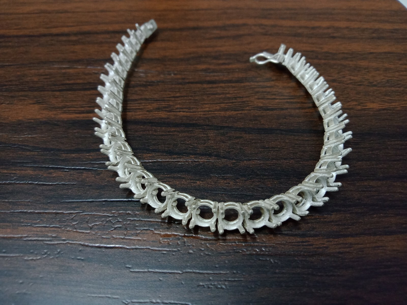 5X5MM Round Semi Mount Bracelet-Without Stone Bracelet-Tennis Bracelet