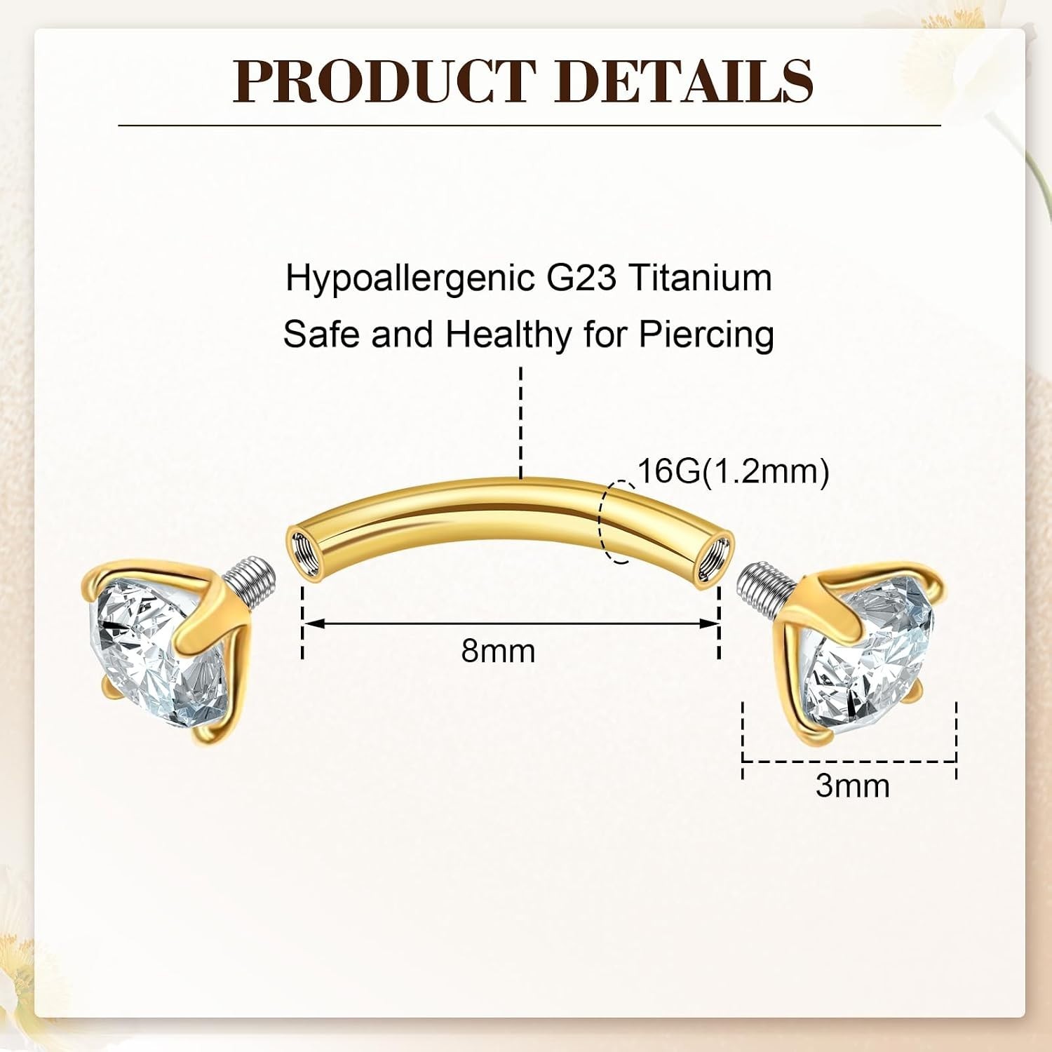 Beautiful 14G Belly Button and Lip Piercing Rings – 3 to 12 Piece Collection