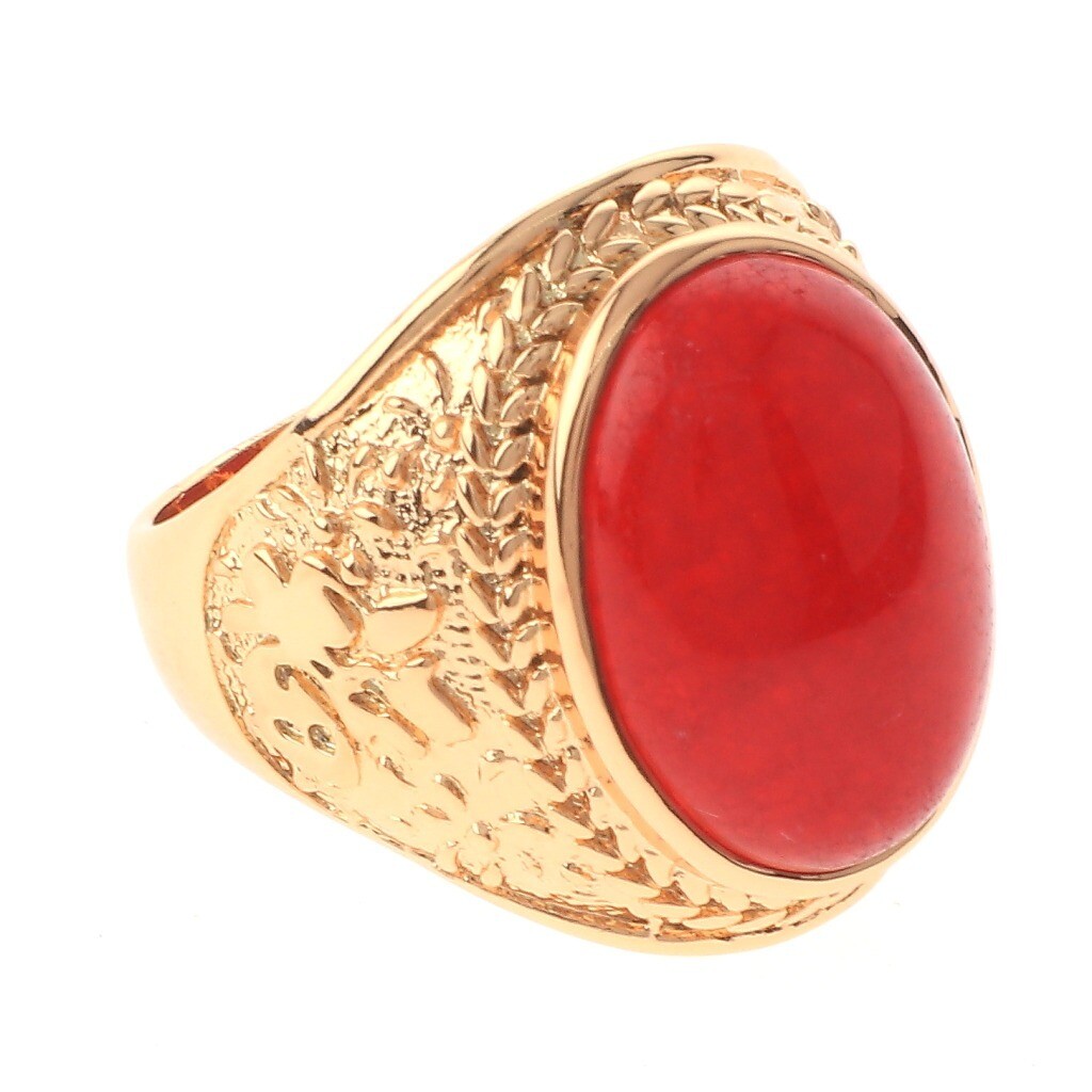 Gold Tone Gold Plated Ring With Acrylic Jewelry Stone XPE2325-G7