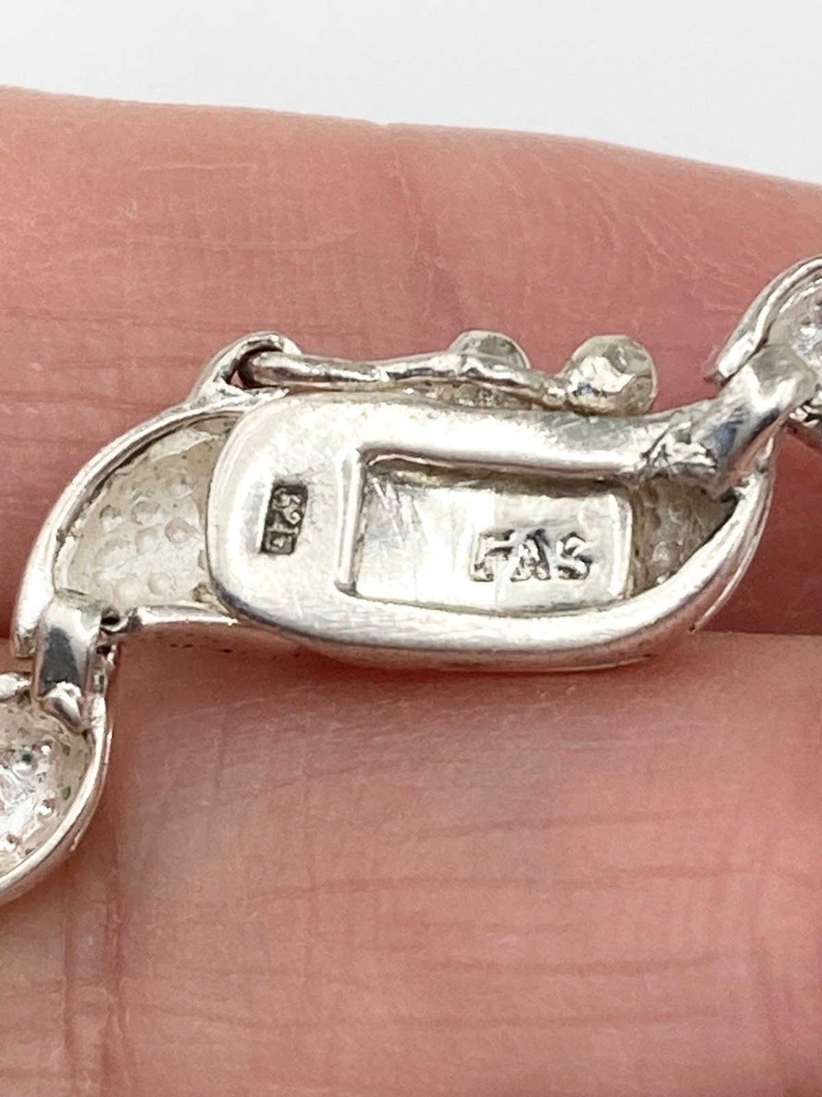 FAS 925 sterling silver wave Matt finish collar necklace