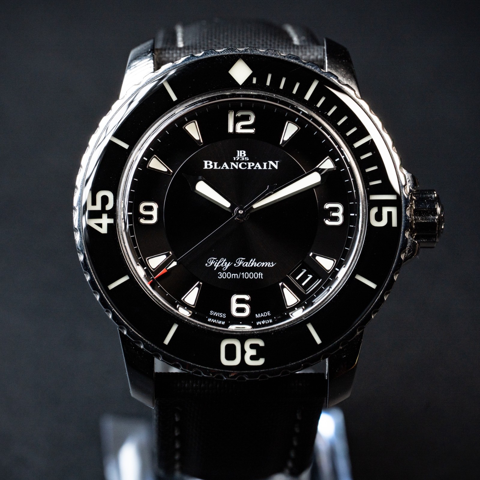 Blancpain Fifty Fathoms 45mm Black Dial 5015-1130-52 Complete – Deployant Clasp