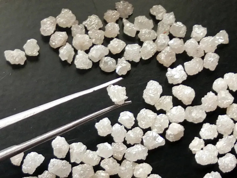 2.5-3.5mm White Rough Diamond, White Raw Diamond, Uncut Diamond, Loose White