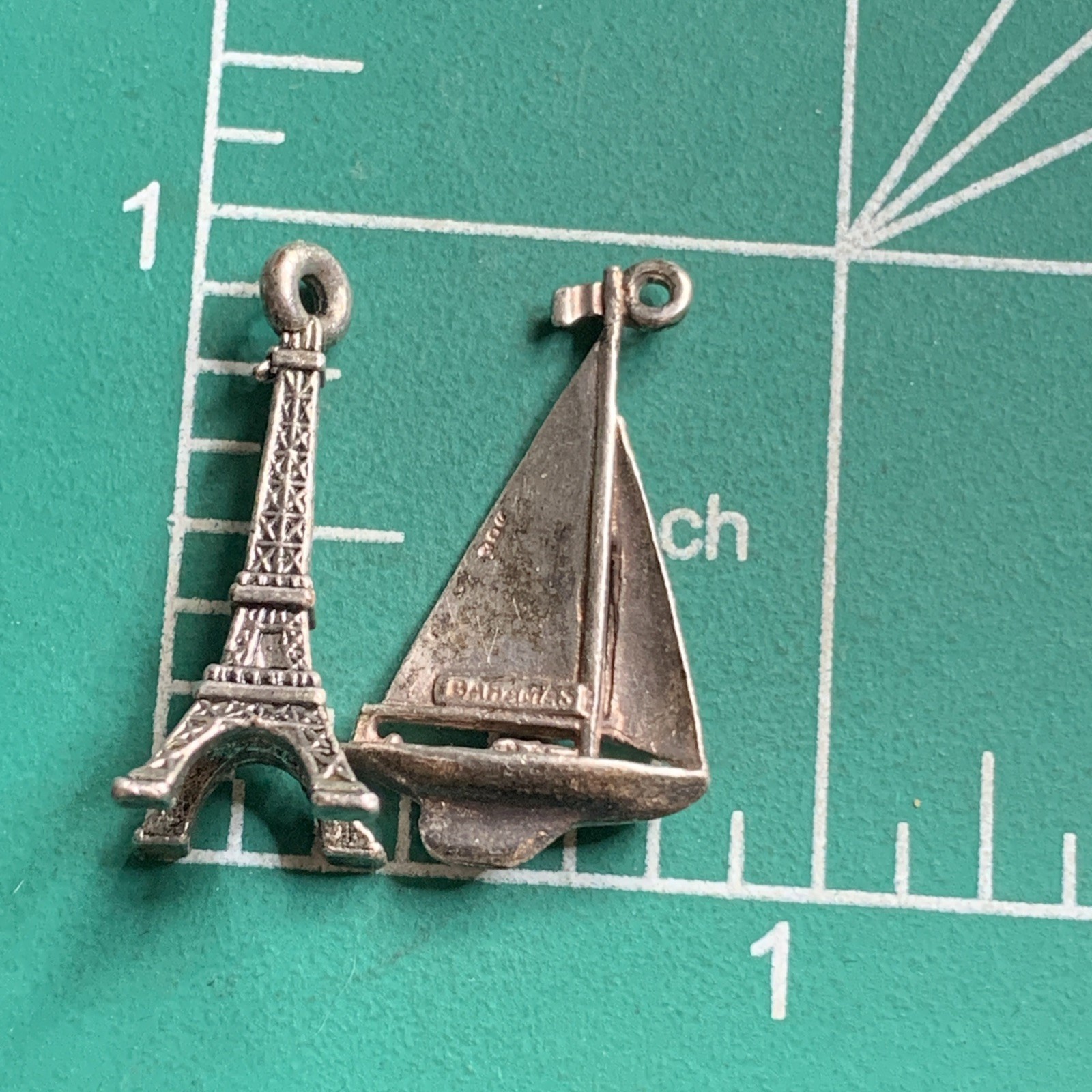 STERLING SILVER 925 Lot Necklace Pendant SS31 Eiffel Tower Charm Sailboat Bahama