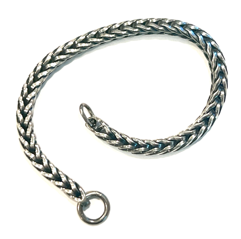 TROLLBEADS Sterling Silver Foxtail Bracelet 5.5″ Long- (Less 1″ Clasp Allowance)