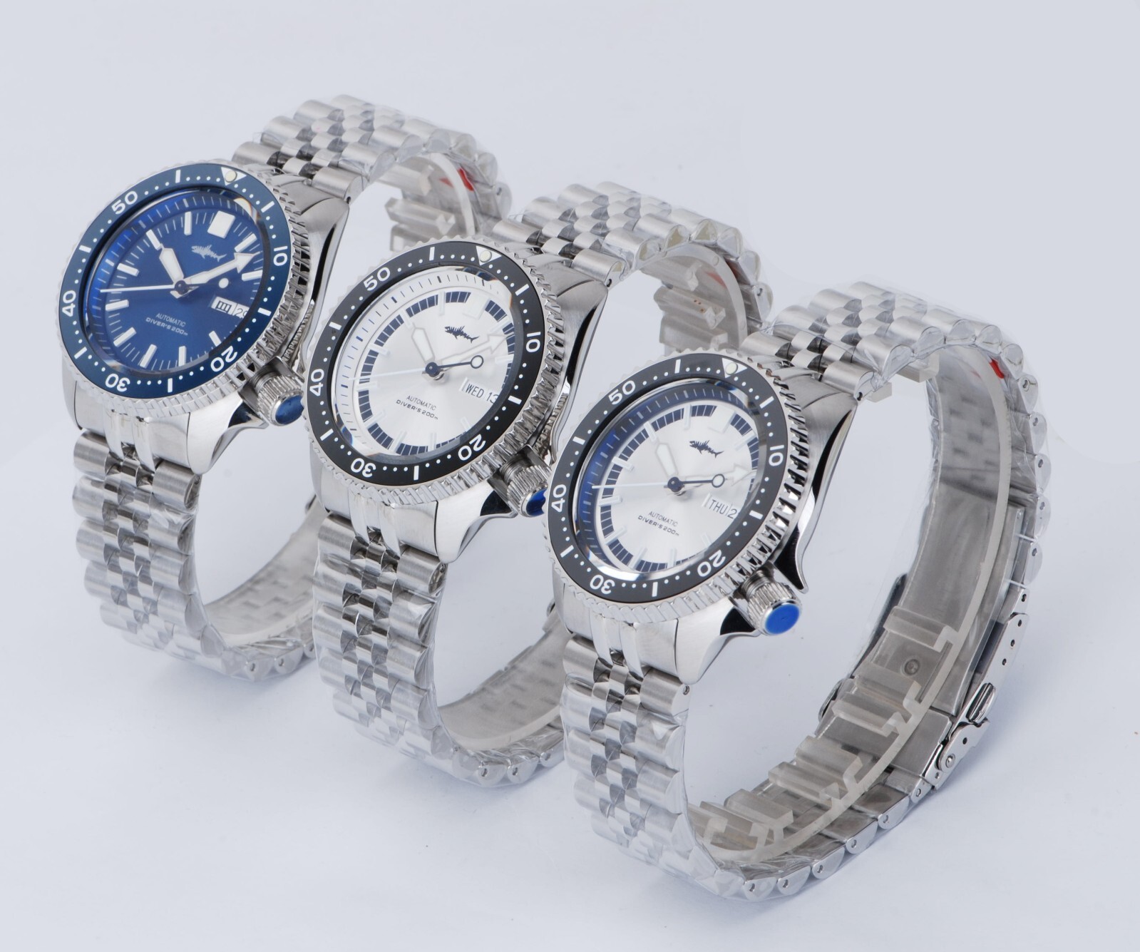 Heimdallr Sharkey SKX Day Date Dial NH36 Automatic 200M Diver Watch C3 BGW9 316L