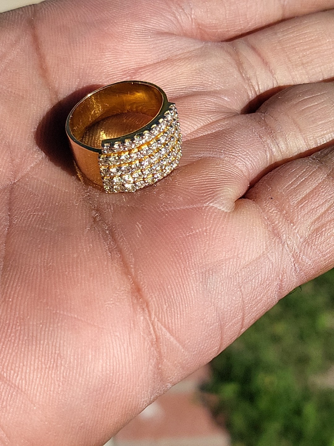 Solid 9K Gold Natural Diamond Ring c. 1960’s ~1.5 Carats, 6.3 Grams~ Size 5 NR