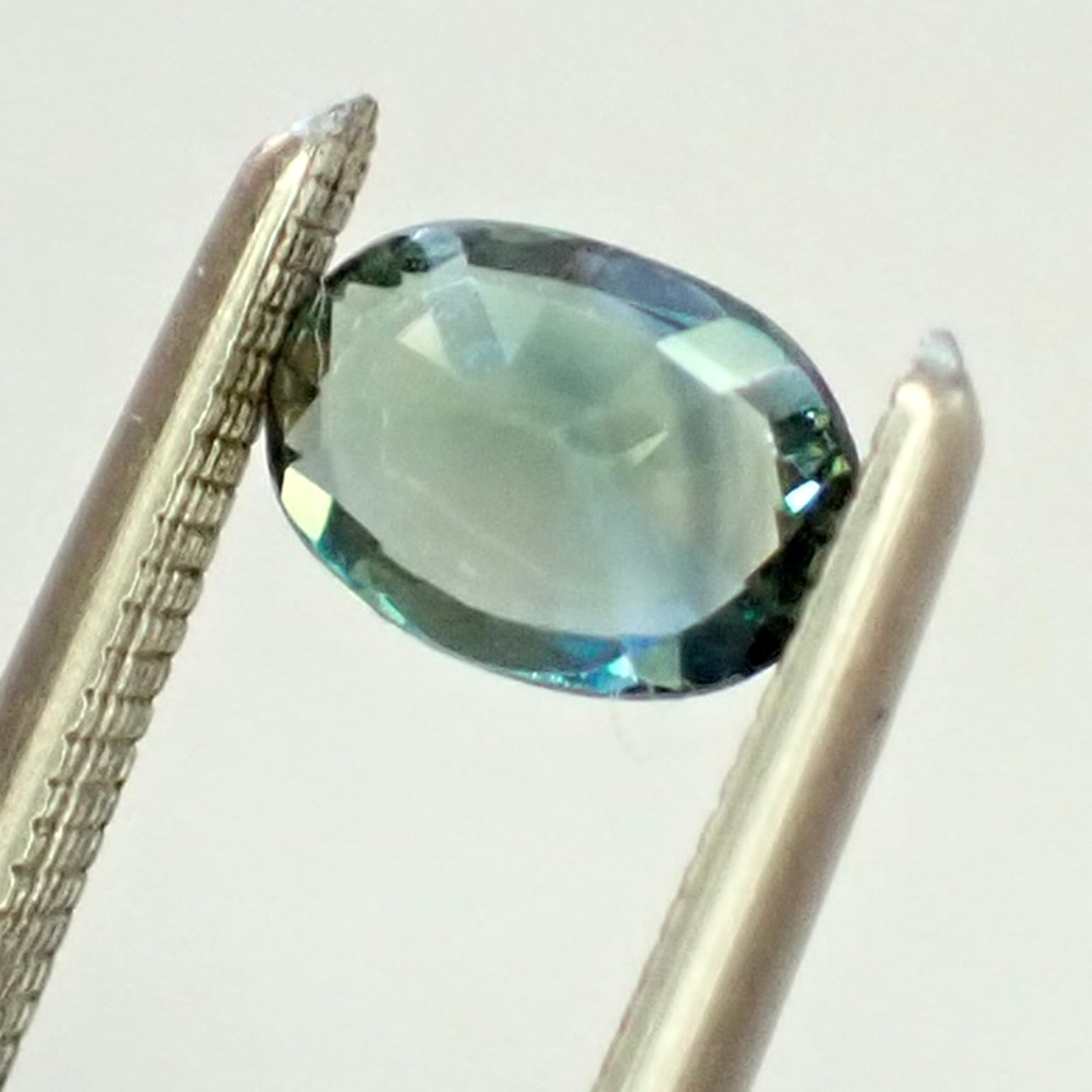 0.40ct Oval 5.3×3.8mm Bi Color Green Blue Natural Australian Parti Sapphire Rare