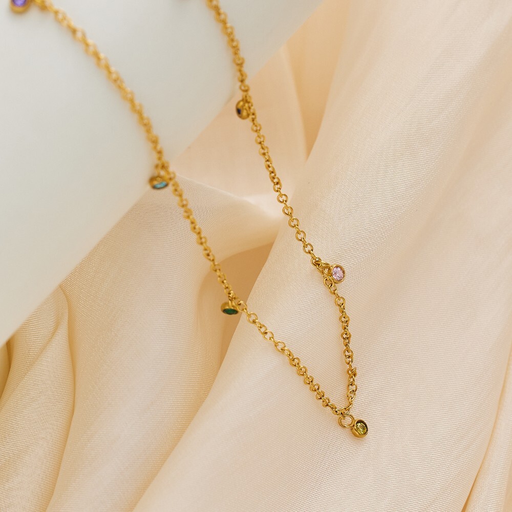 Celestial Charm Necklace | Dainty & Colorful