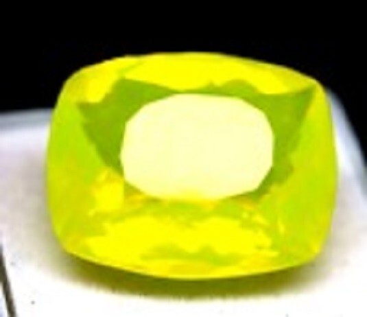 Cushion Cut Untreated Gemstone Certified 69.41 Ct Natural Neon Yellow Fire Opal