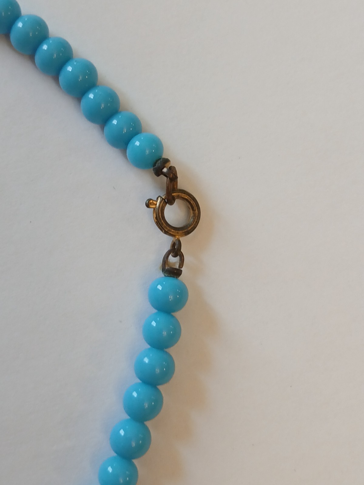 Light blue costume jewelry necklace