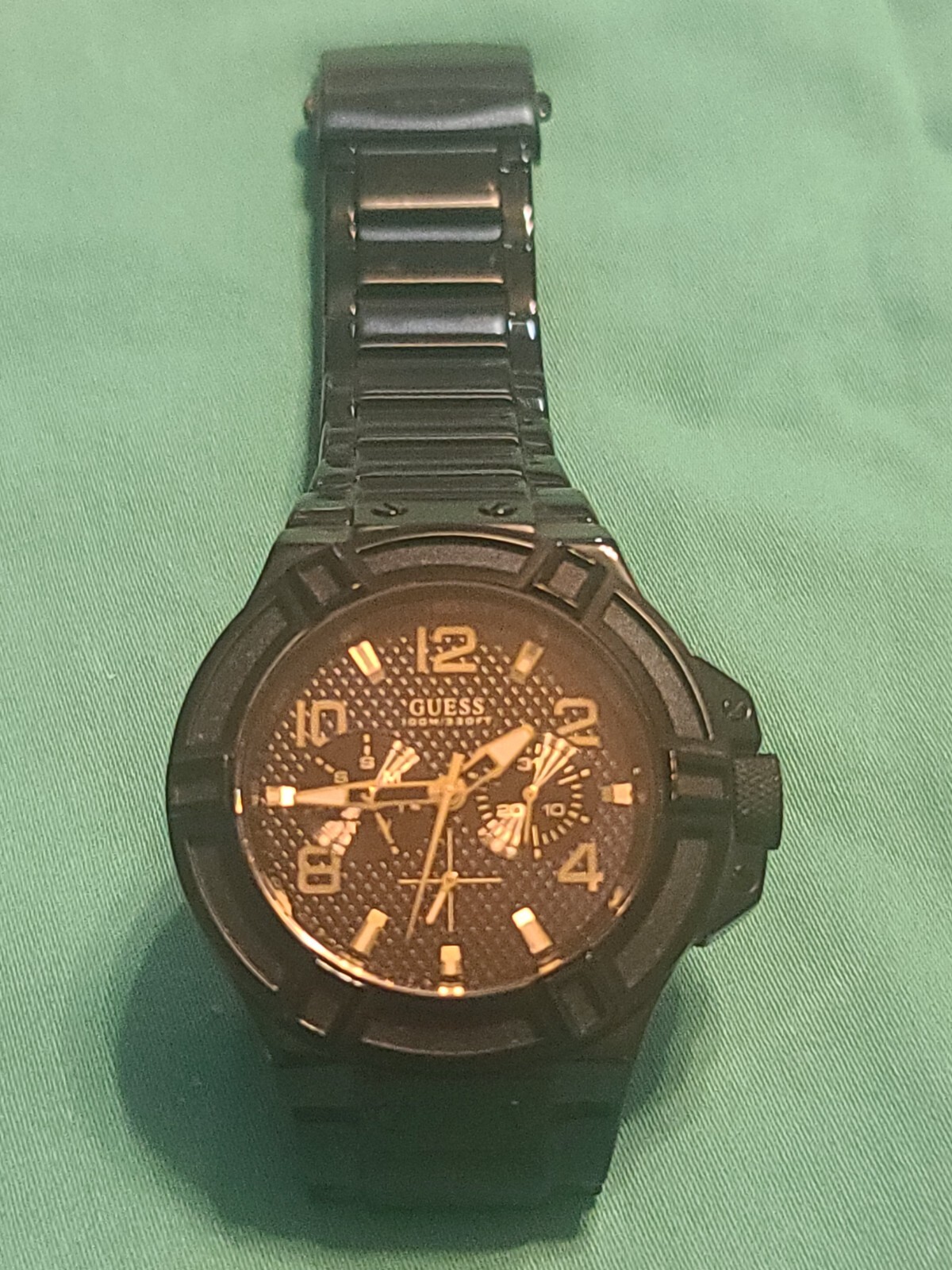 GUESS Men’s U0218G4 Rigor Iconic Blue Waterpro Multi-Function Watch