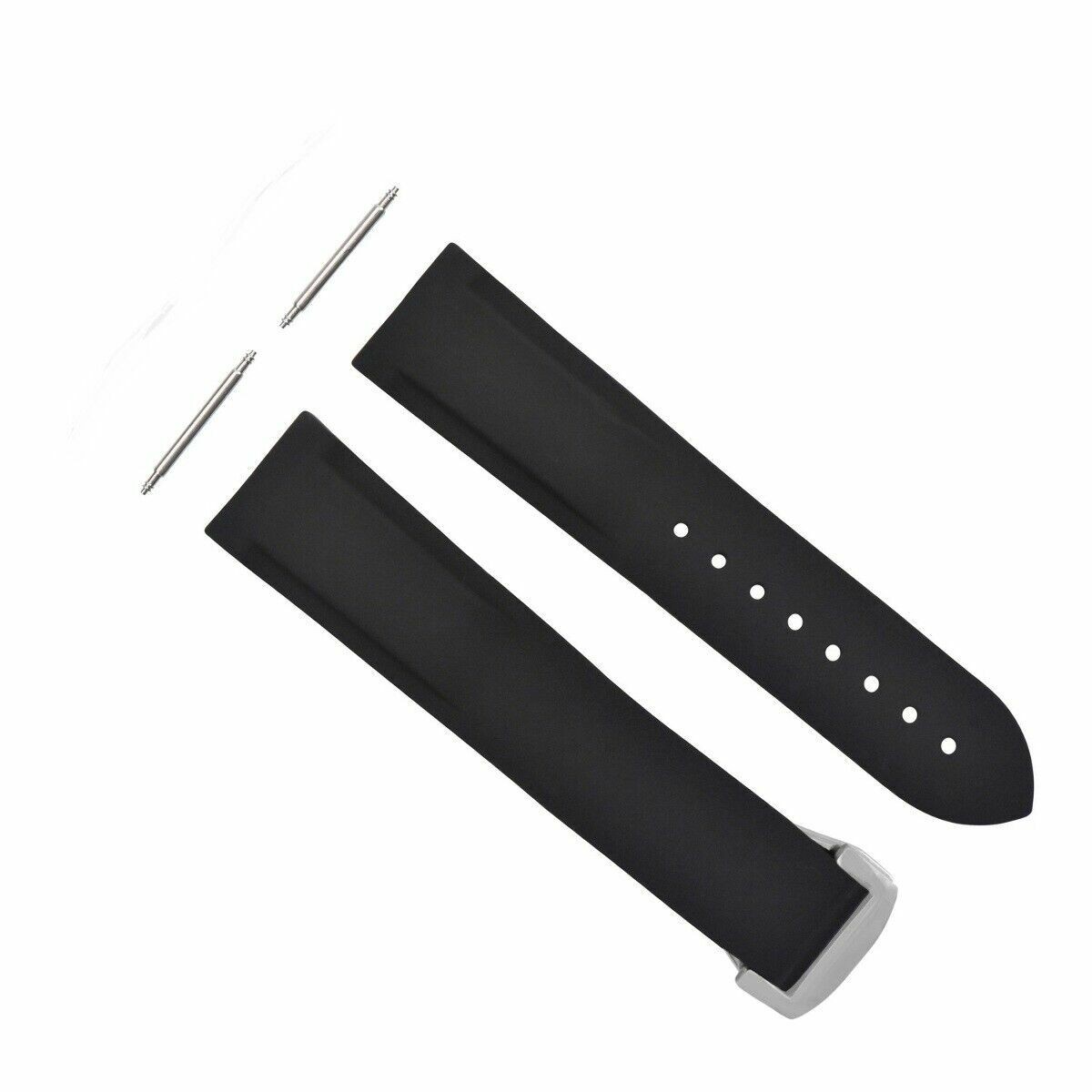 20MM 22MM RUBBER DIVER STRAP BAND 41MM + 45.5MM FOR OMEGA SEAMASTER CLASP CURVED