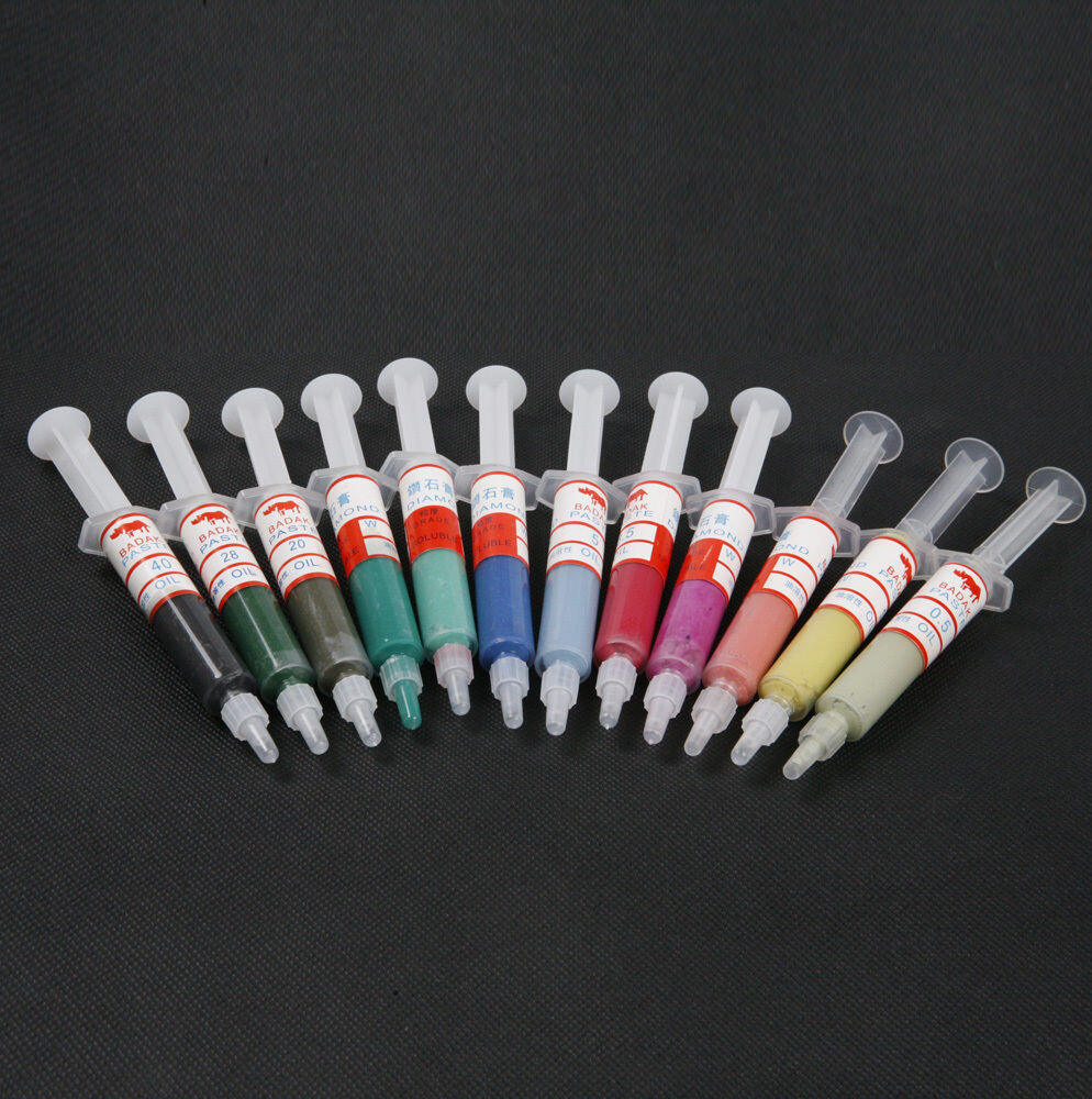 Diamond Polishing Lapping Grinding Paste Syringes W0.5-W40 Grit 320-10000