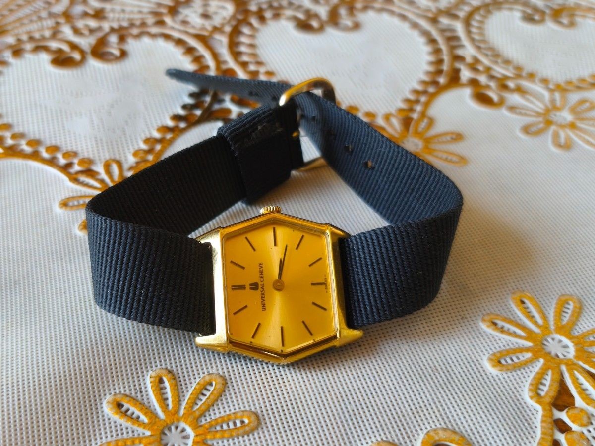 [B1P] Universal Geneve Hexagon 1970s Vintage Dress Watch [m8k]