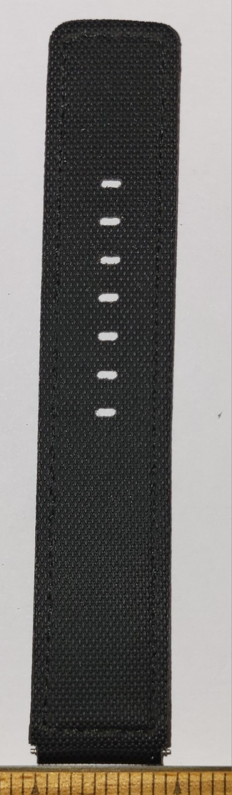 NOS Pro-Grade Sailcloth Composite 22mm Notched Dive Strap (Flares to 24mm) 