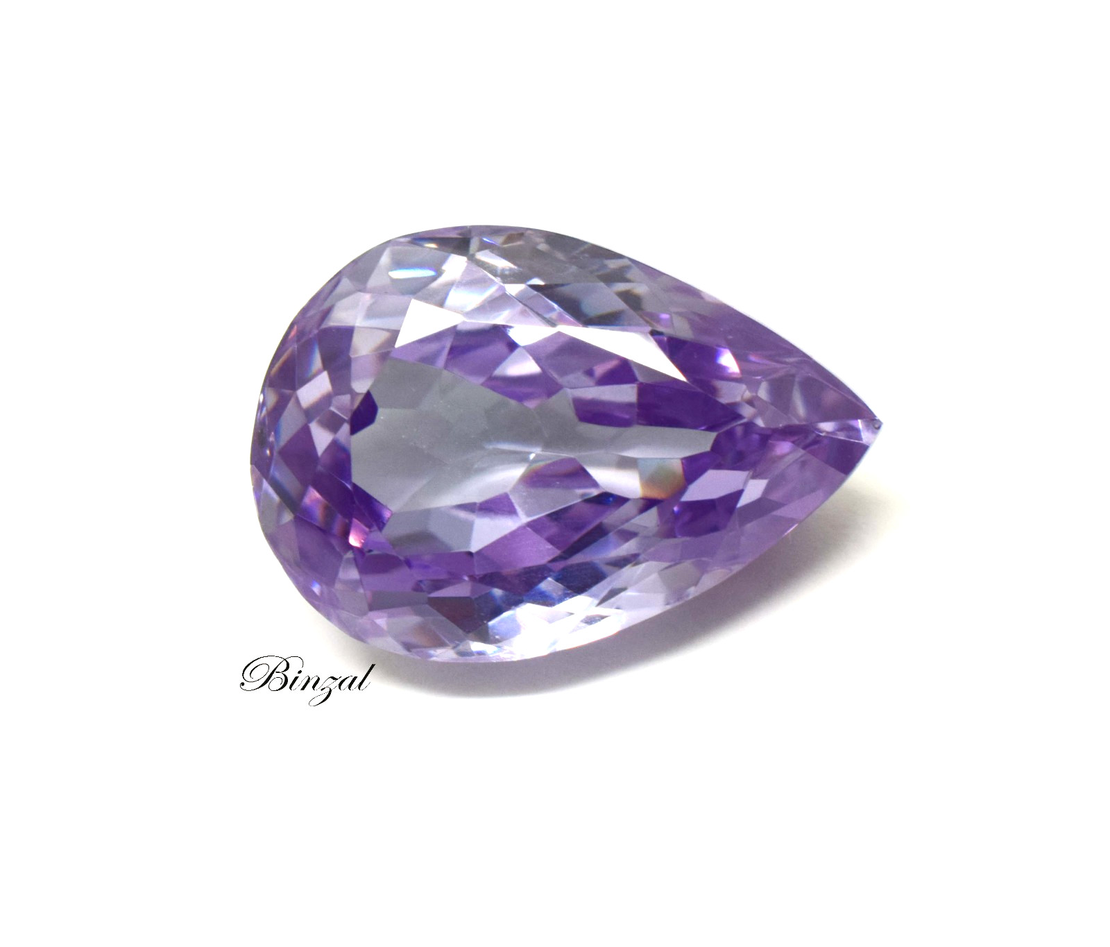 124Ct Color Change Alexandrite Pear Cut 32x22x13mm Purple to Blue Loose Gemstone
