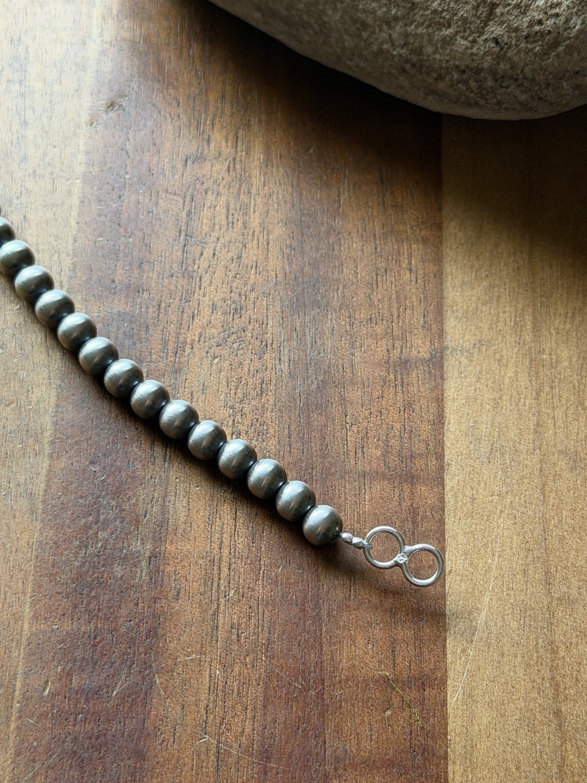 Necklace Chain Extender Sterling Silver Pearls Bead 6mm 6 Inch Lobster Clasp