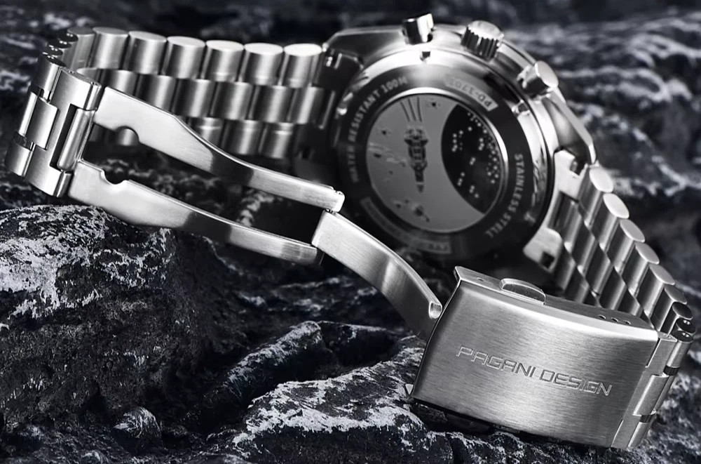 Pagani Design 1701 42mm Moon Chronograph Lumin AR Sapphire Blue Bezel Seiko VH63