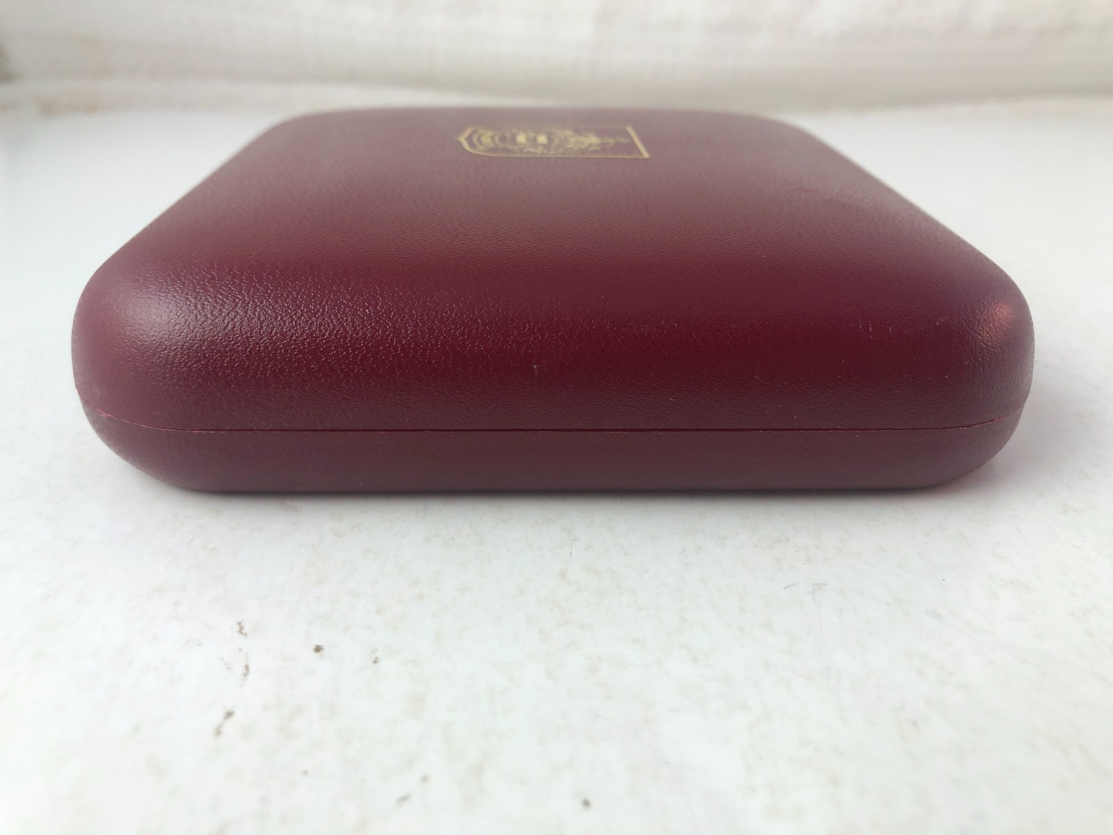 Red Burgundy Majorica Display Jewelry Presentation Box Snap Closure