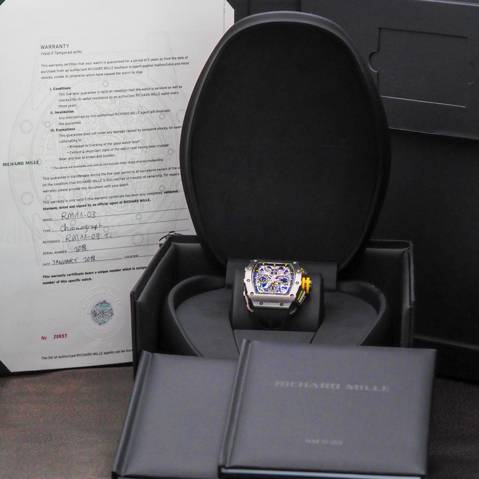 RICHARD MILLE 2018 RM11-03 Titanium Full Set | RM Serviced 2021
