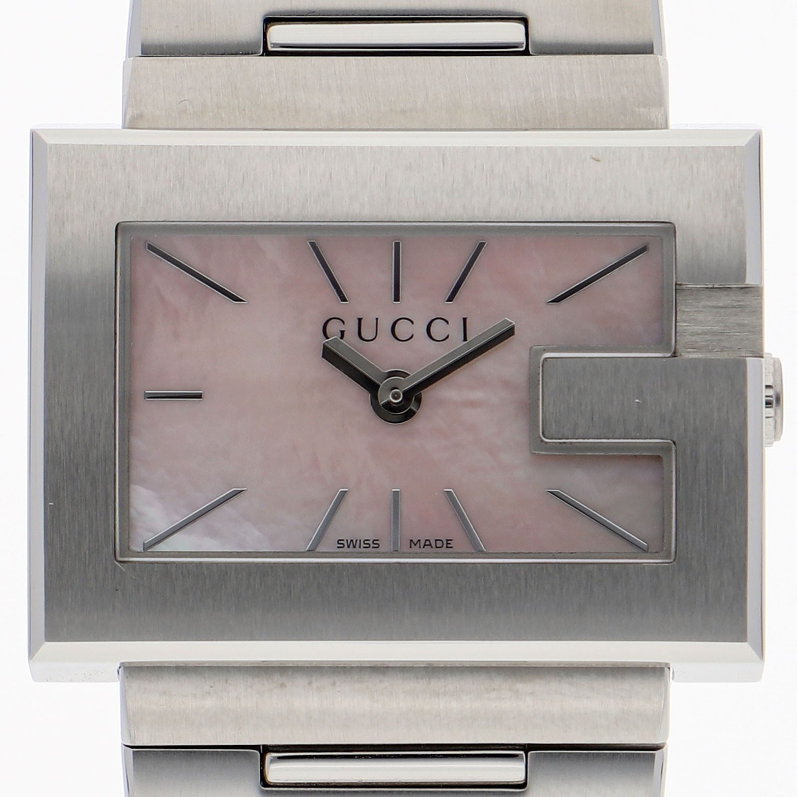 GUCCI 100L G rectangle Stainless Steel Women’s