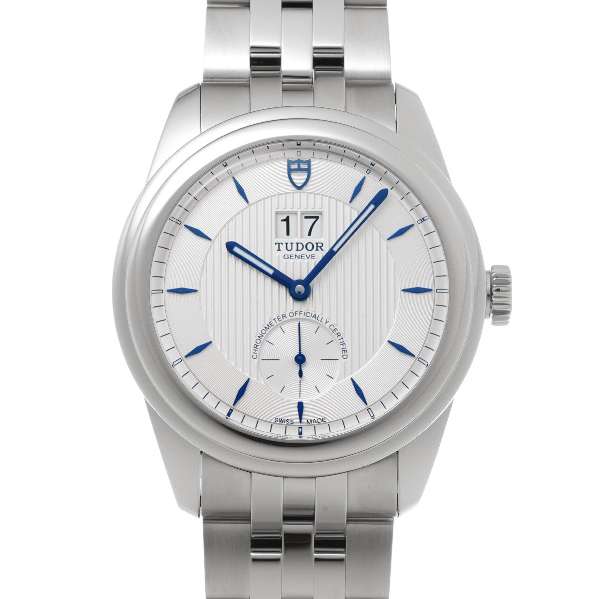 TUDOR Glamor Double Date 57100 Silver WATCH 738744