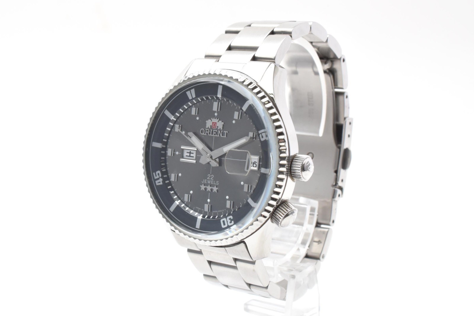 ORIENT King Master AA00‐C0‐B Gray Dial Day Date Automatic Men’s Watch JAPAN