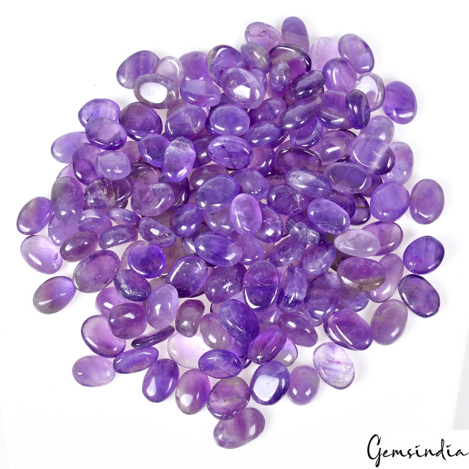 157 Pc Natural Amethyst 10-14mm Oval Cab Loose Untreated Gemstones Wholesale Lot