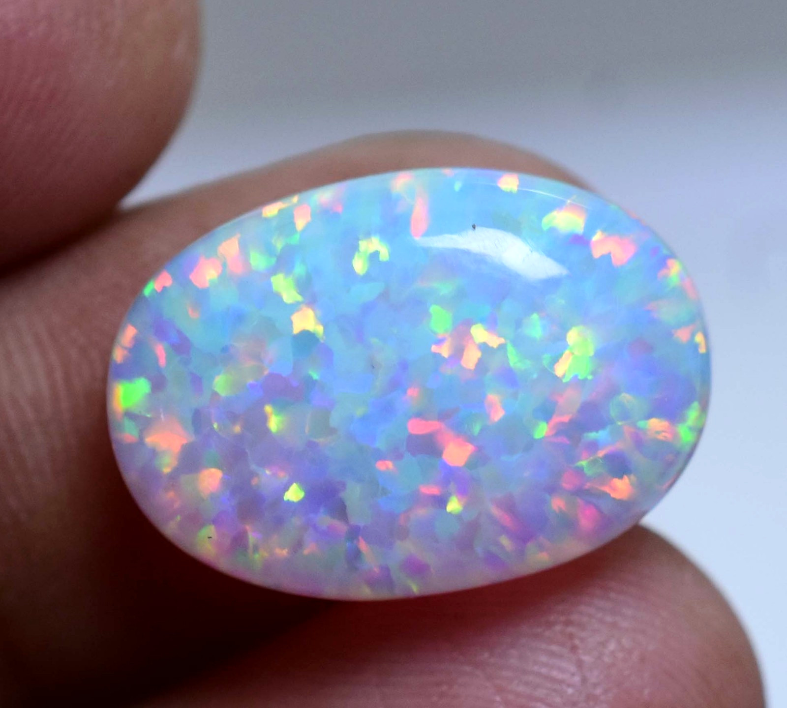 Natural Ethiopian Fire Opal 10.70 CT AGL Certified Play Of Color Loose Gemstone