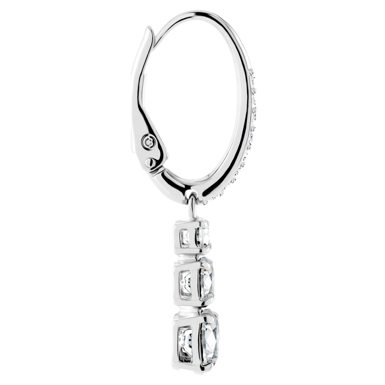Swarovski Attract Trilogy Hoop White Rhodium Plated Earrings 5416155