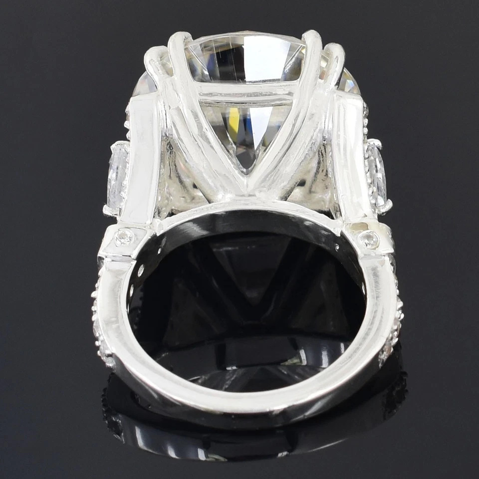 RARE 15 Ct Certificate White Diamond Solitaire Ring, Amazing Bling-FREE SHIPPING