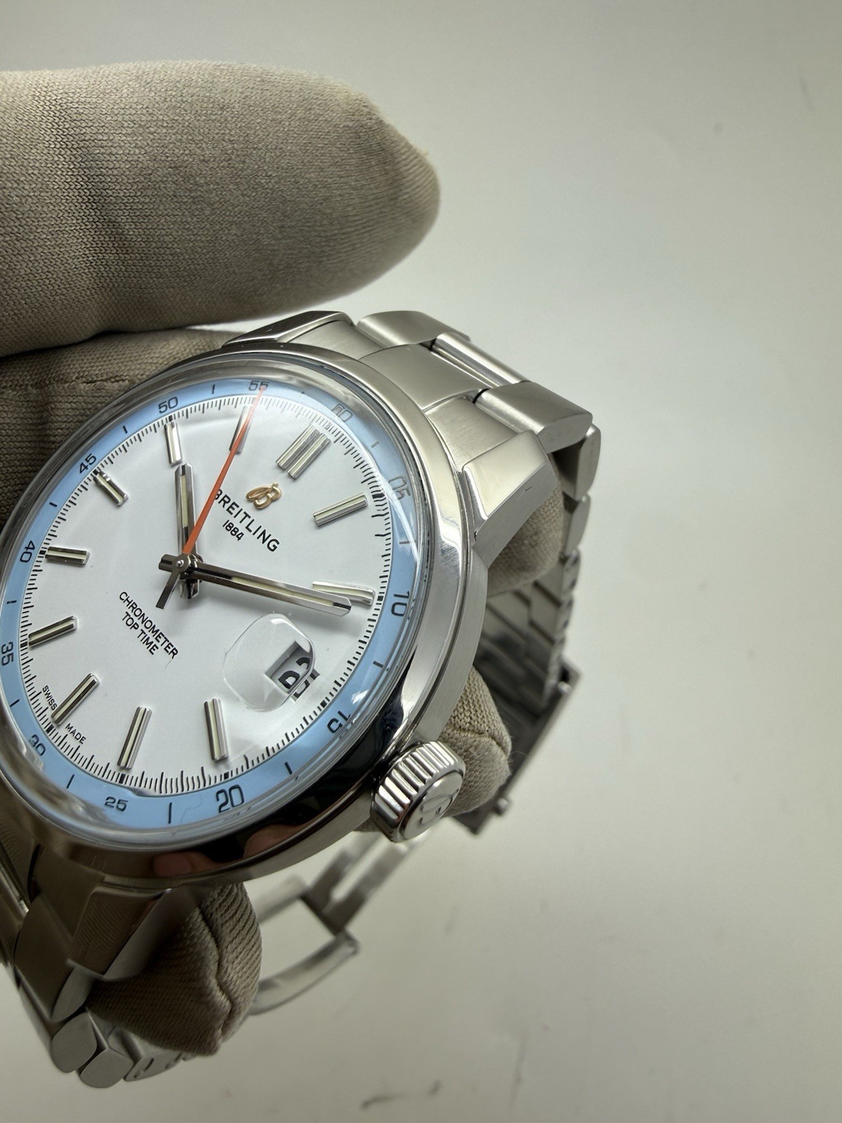 2025 Breitling Top Time B31 Steel White Dial Automatic 38mm Watch AB3113 B+P