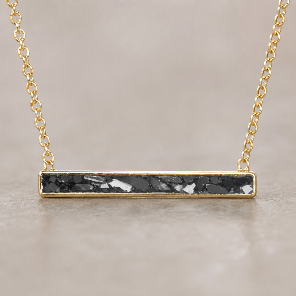 14 Karat Gold Plated Diamond Chip Necklace