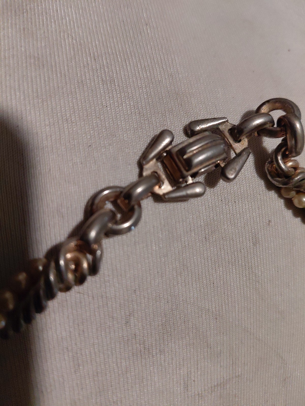 Vintage Barclay Signed Twist MULTI-STRAND Choker Pearl