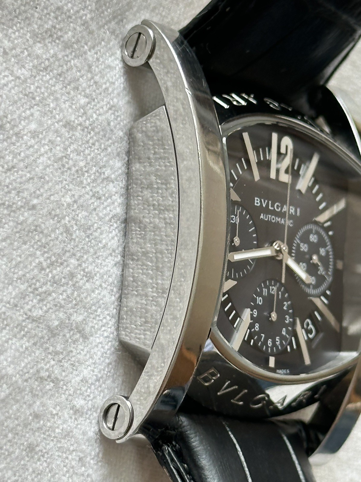 Gents Bvlgari Assioma Automatic Chronograph Black Dial