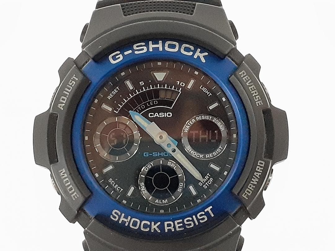 [Battery replaced, working condition] Casio G-SHOCK AW-591 Blue Analog-Digital W