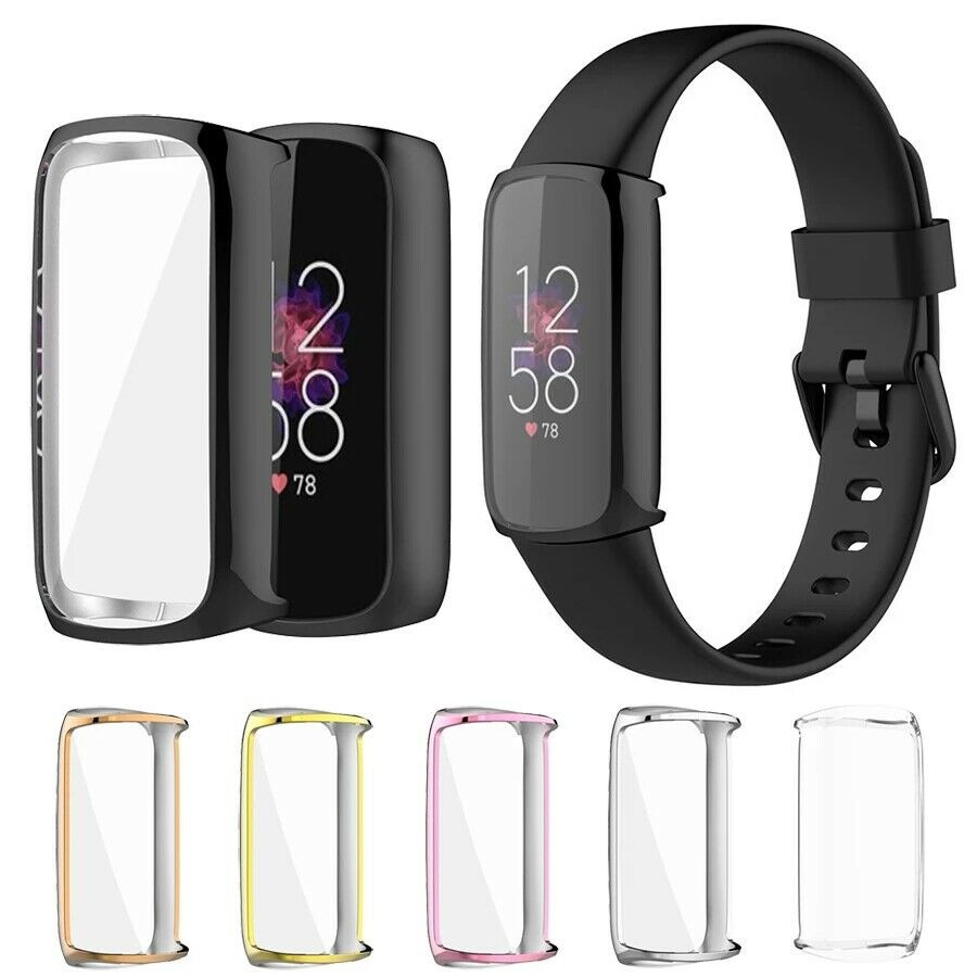 Full Screen Protector Cover Soft TPU Bumper Protective Case For Fitbit Luxe