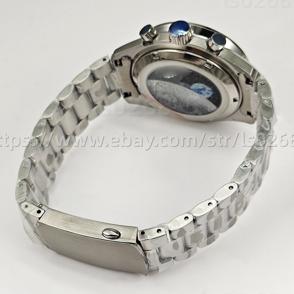 40mm Watch Case + Strap Set For VK63 VK64 Movement Steel