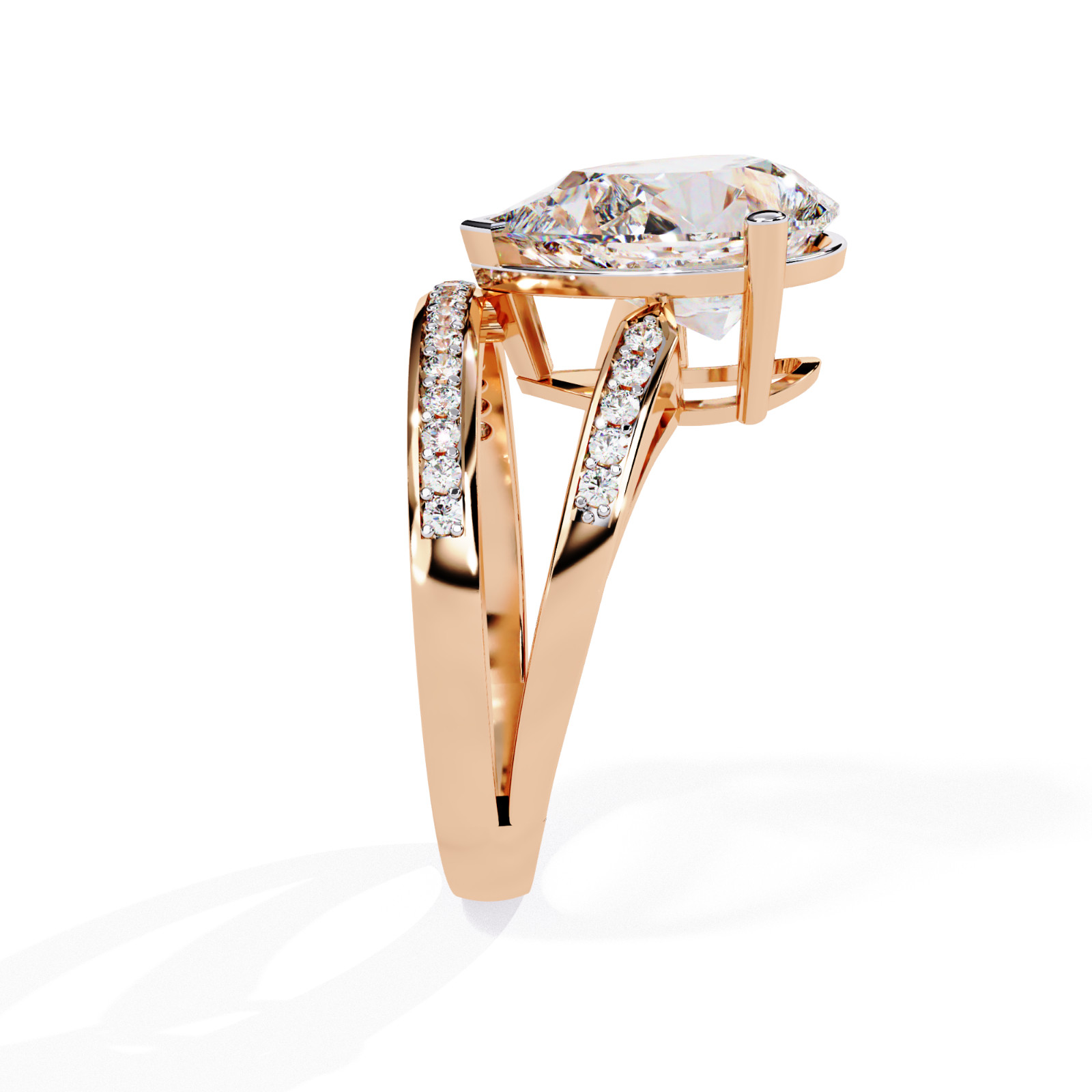 5.50 Ct Pear Moissanite Ring 925 Sterling Silver CZ Halo Engagement Bridal