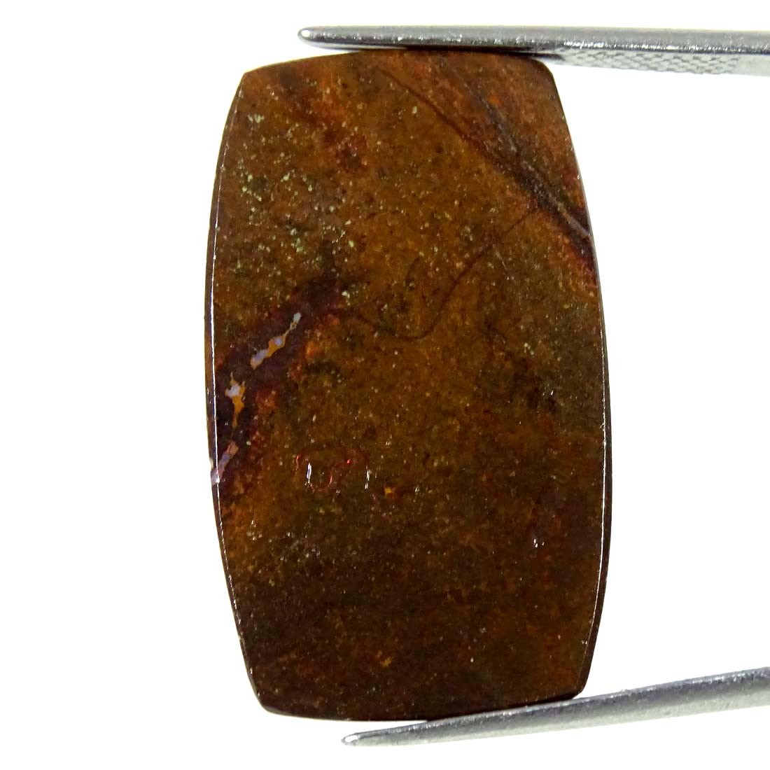 23.10Cts Natural Boulder Opal Cushion Cabochon Loose Gemstone 16x27x5mm