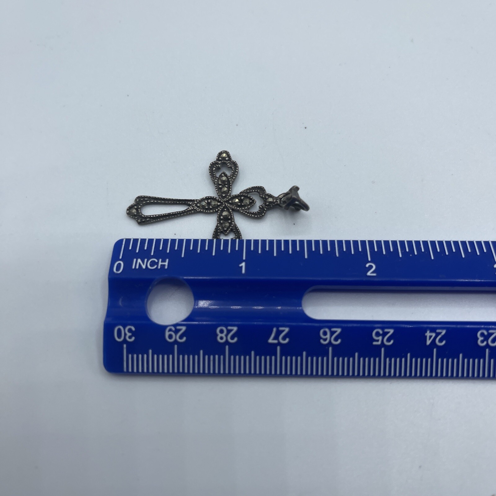 Beautiful 925 Sterling Silver Cross Design Pendant/ Charm # P112