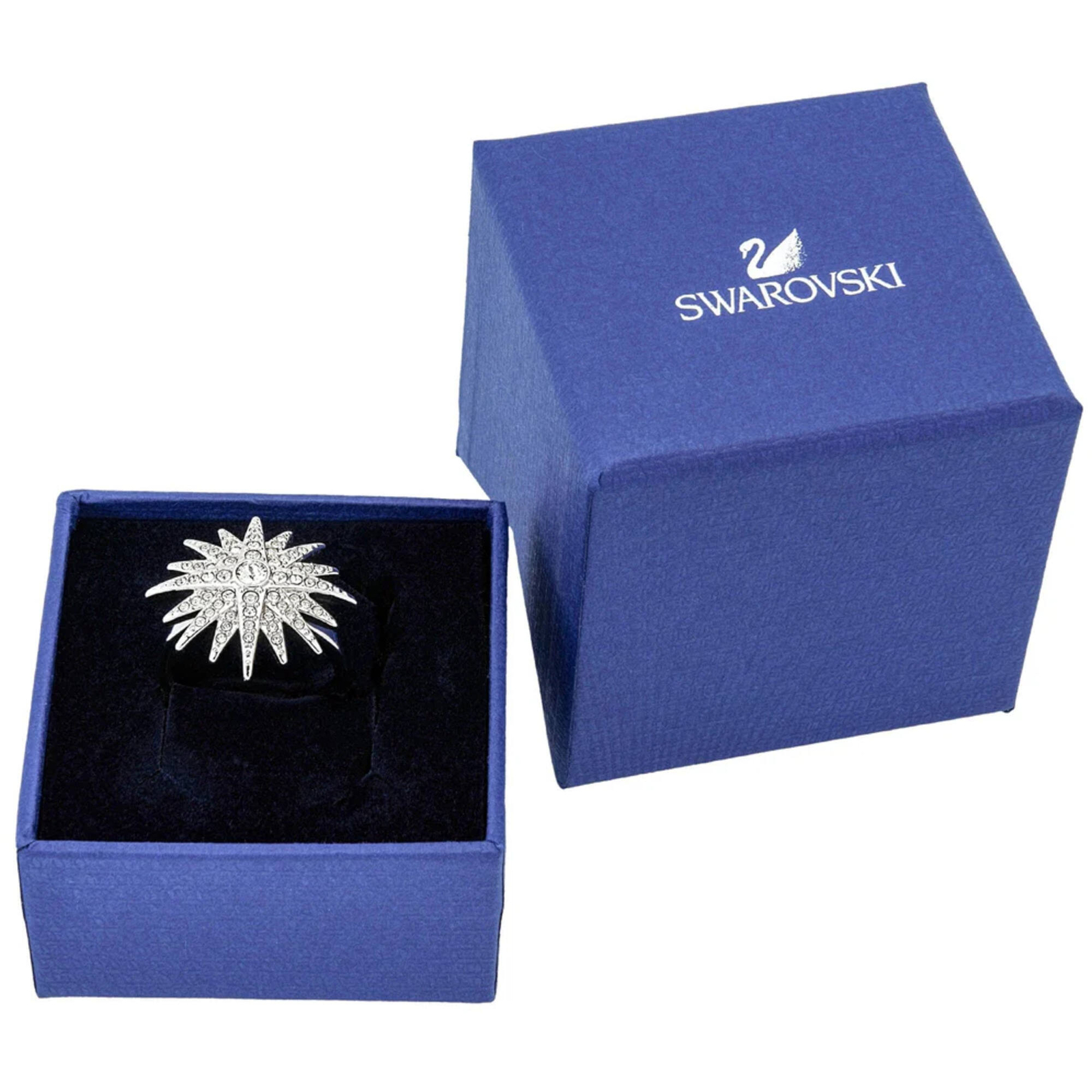 Swarovski Women’s Ring Balthus Rhodium Plated with Crystals Star, Size 9 5095317